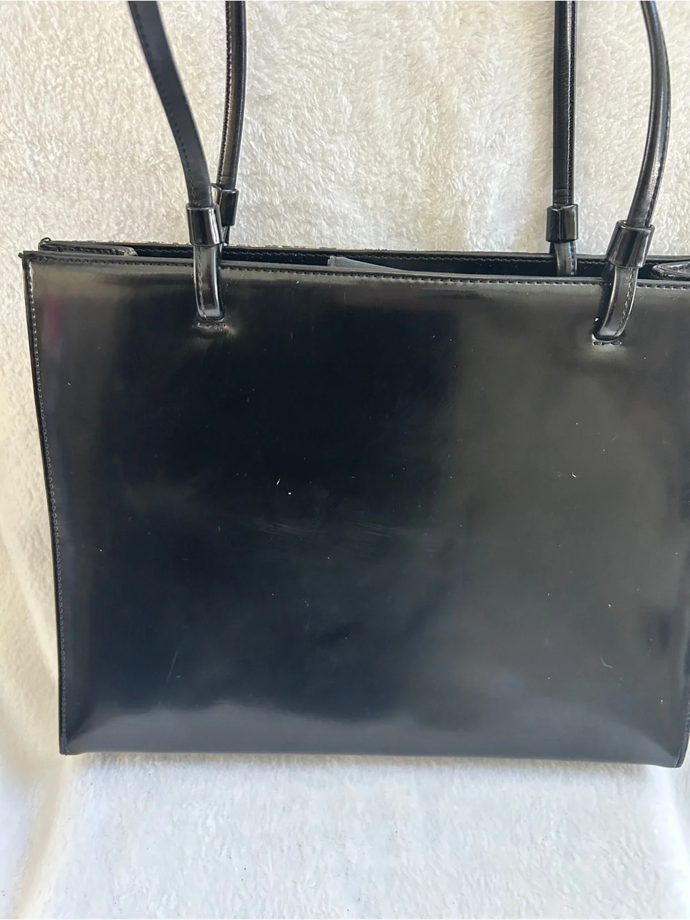 INC International Concepts Black and Snake-Print Patchwork Tote